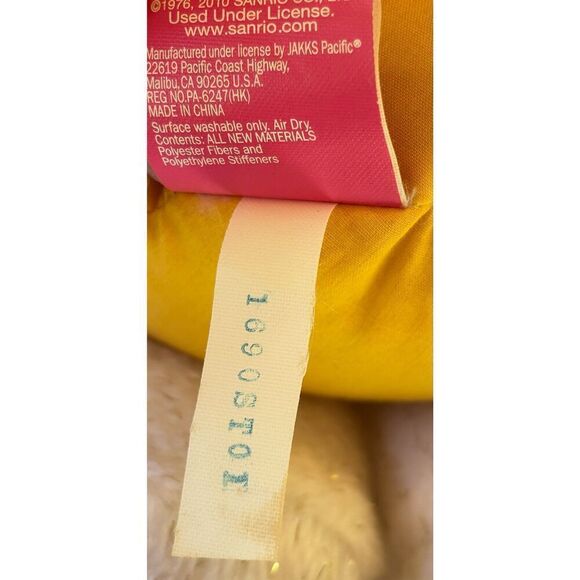 Hello Kitty Sanrio 2010 Orange Dress Shiny Plush - Picture 5 of 5